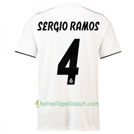 Jalkapallo Pelipaidat Real Madrid Sergio Ramos 4 Kotipaita 2018-2019 Lyhythihainen